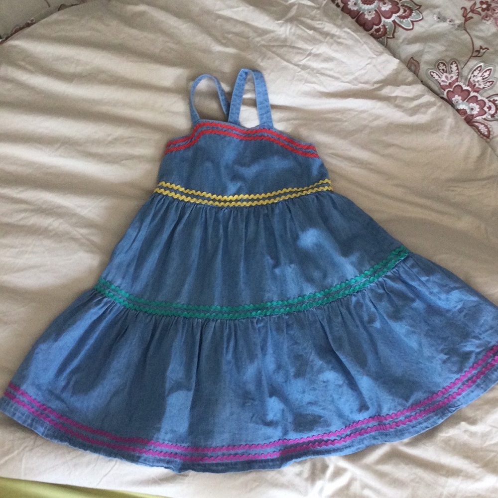 Hanna Andersson girls denim sundress sz120